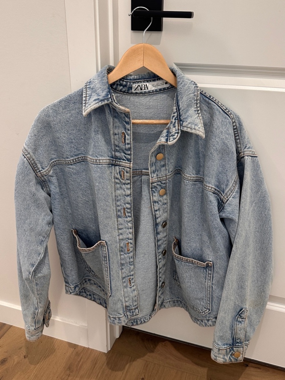 Zara Oversized Light Blue Denim Jacket